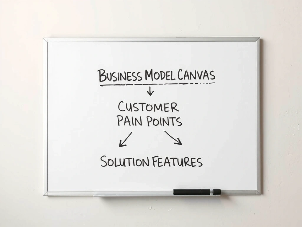 Náčrt obchodní strategie na tabuli