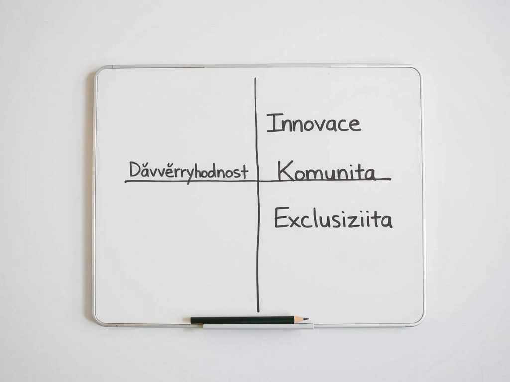 Strategický rámovací rámec na tabuli